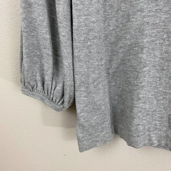 Ann Taylor Gray Balloon Sleeve Top - Picture 4 of 7